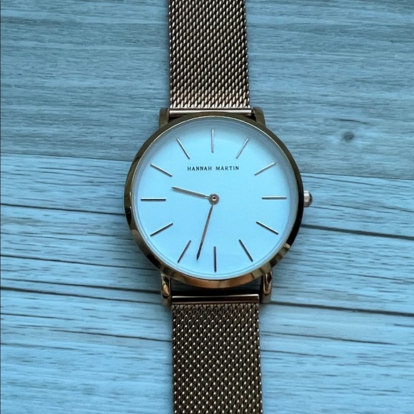 Hannah Martin Ultra Thin Stainless Steel Mesh rose gold watch - Picture 7 of 13
